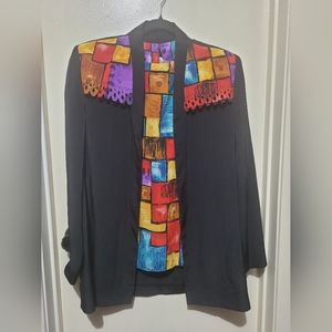 Womans VINTAGE print 2 piece shirt set